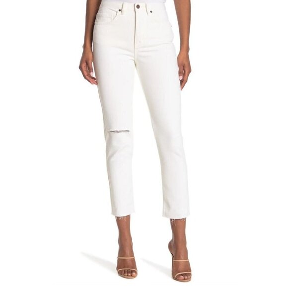 NWT O'NEILL Size 30 Benatar Straight Leg Jean In White 100% Cotton MSRP $70 - Picture 1 of 12